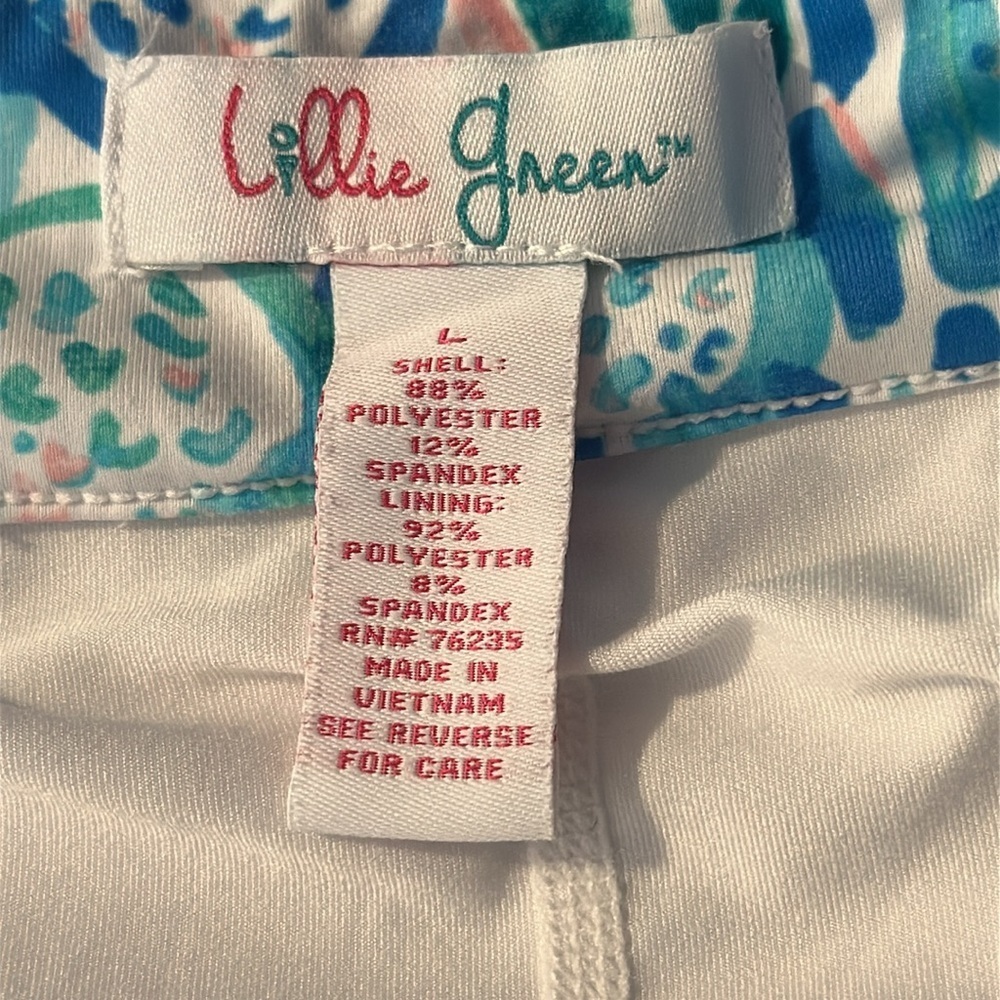 Women Lillie Green Performance Polyester & Spandex Golf Skort Size Large - Picture 8 of 8